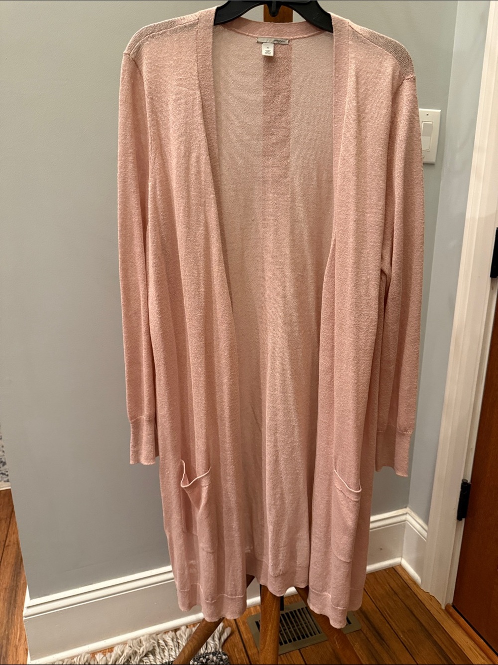 Halogen XL Light Pink Open-Front Women's Cardigan Sweater—Nordstrom